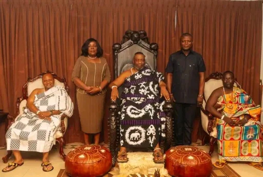 Sports and Recreation Minister Kofi Adams pays visit to Ga Manste, Nii Tachie Teiko Tsutu II