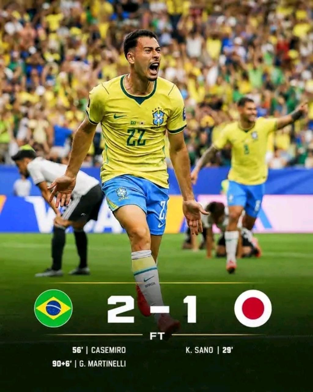 Brazil digs deep to beat Japan 2-1 to reach last 16 of 2026 FIFA World Cup