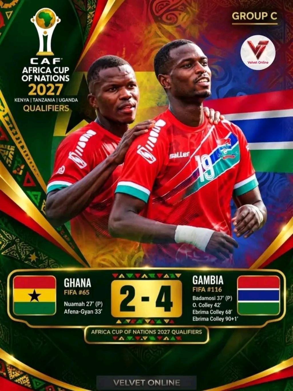 Giants Ghana and Nigeria suffer shock defeats in 2027 PAMOJA AFCON qualifiers