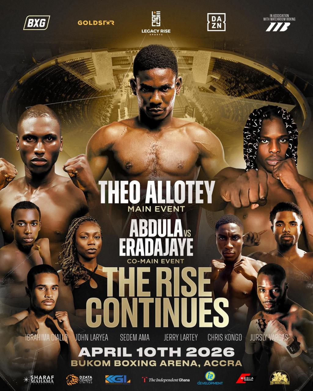 All set for the Rise Continues showdown at Bukom Boxing Arena on Friday
