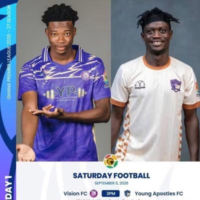 Vision FC hosts Young Apostles in season opener to 2026-27 GPL campaign Saturday