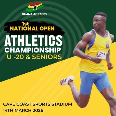 Athletics: First National Open set for Cape Coast Sports Stadium Saturday