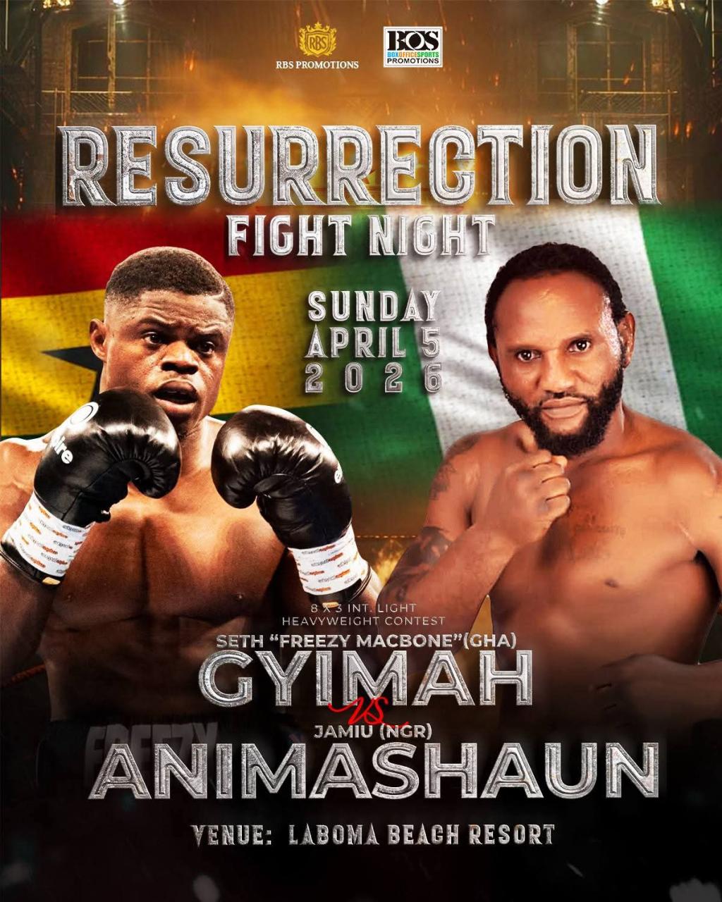 Boxing: Freezy MacBones, Worldwide, to headline Resurrection Day April bill at Laboma Beach