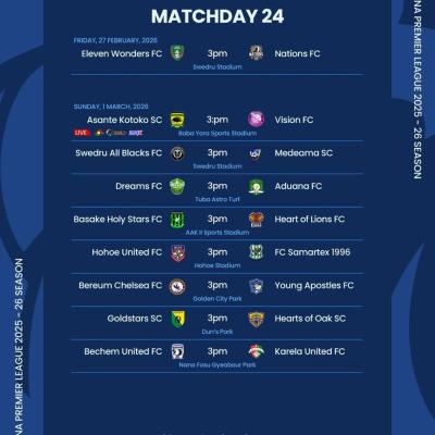 GPL Matchday 24 thrills starts Friday at Agona Swedru
