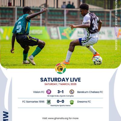 Vision FC in dream land after emphatic win over Berekum Chelsea on Saturday